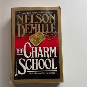 Nelson DeMille "The Charm School" Paperback - Gold, Red, Black